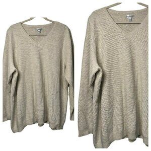 Croft & Barrow Ladies V Neck Long Sleeve Shimmer Blouse Size 2X